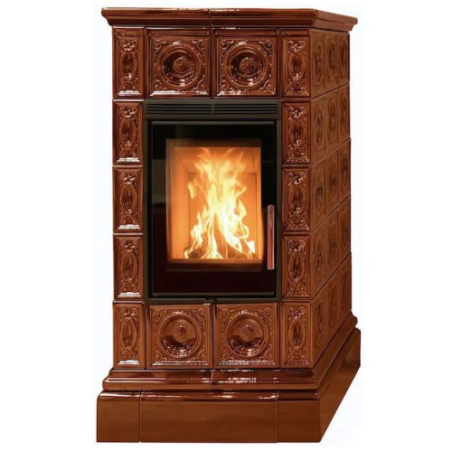 Kachlová Krbová kamna ABX Venezia exklusive, Hnědá